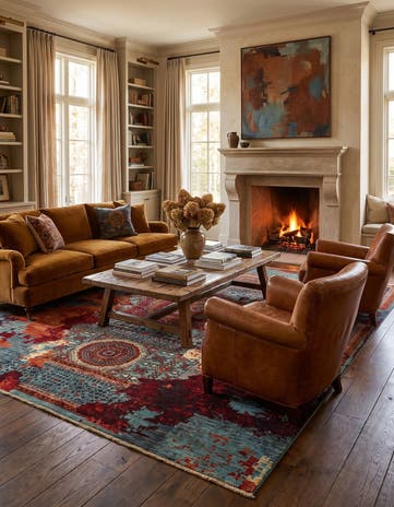 8' 10 x 10' 3 Hand Knotted Mamluk Ziegler Rug