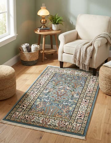 Blue Nain Design Rug