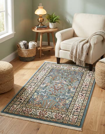 Blue Nain Design Rug