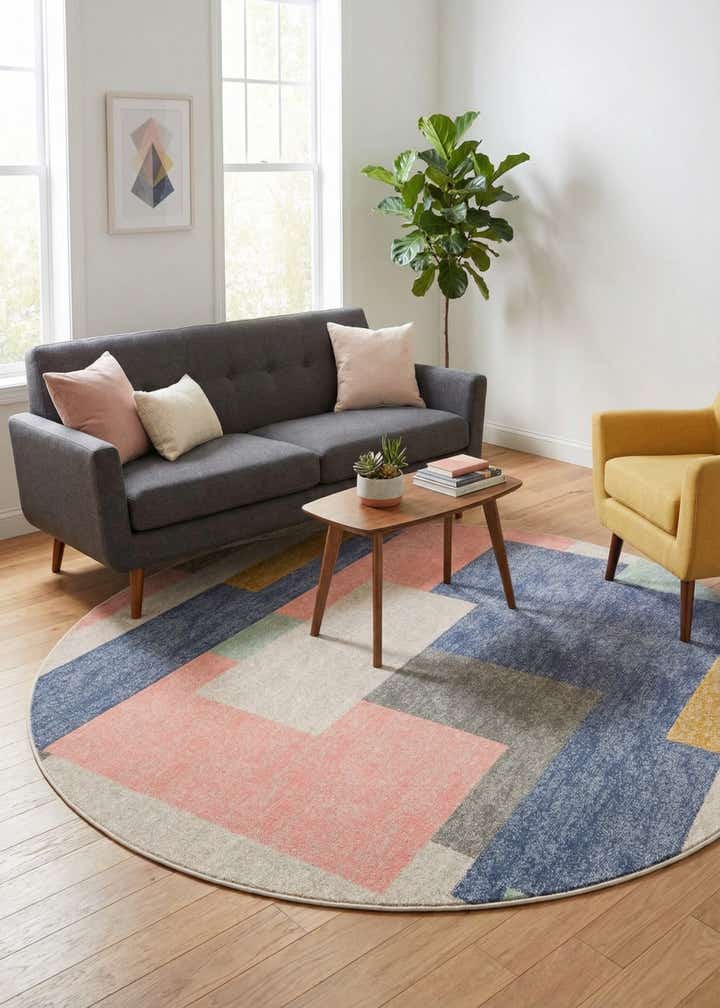 7' x 7' Lotus Round Rug