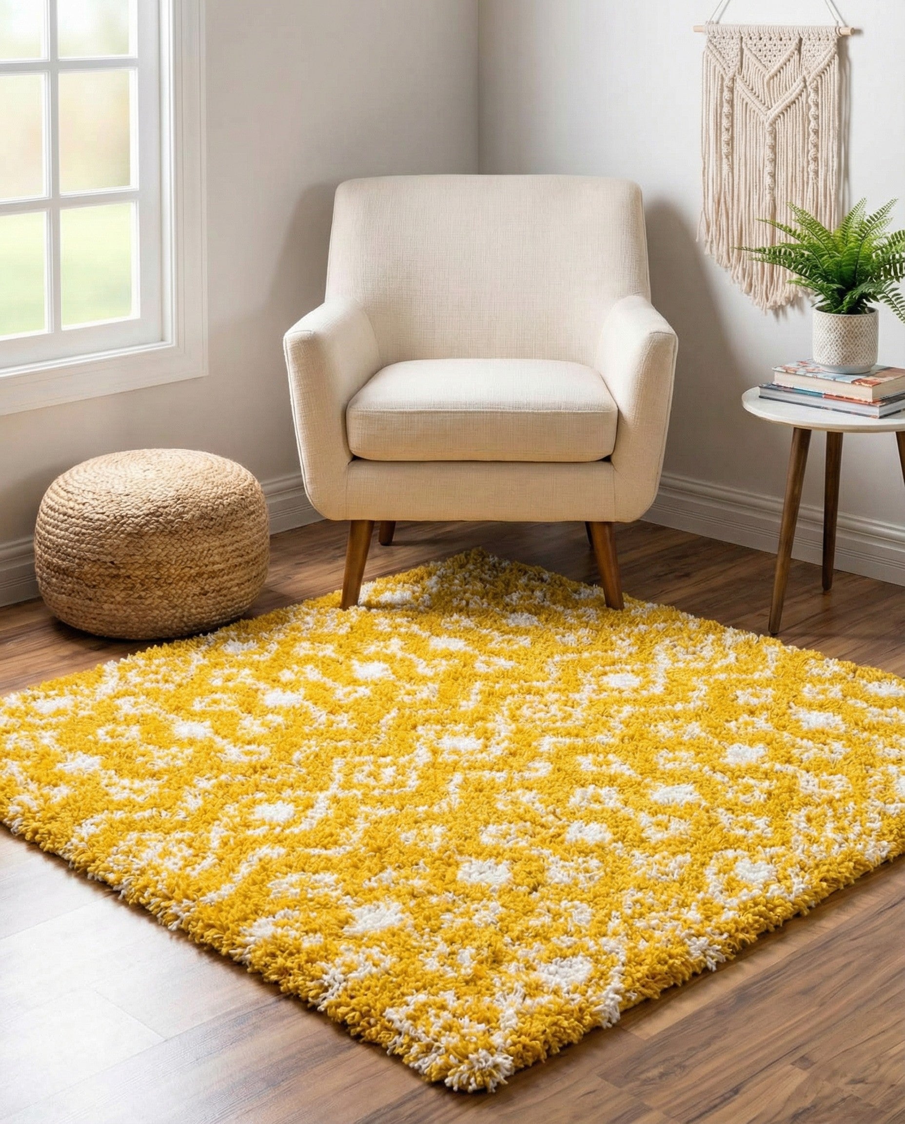 Primary image 4' x 4' Moroccan Trellis Shag Square Rug