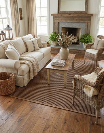 Charcoal Cottage Farm Square Rug