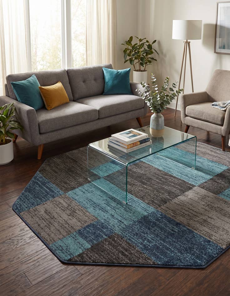 Detail image of 5' 3 x 5' 3 Equinox Octagon Rug