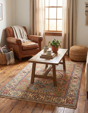 3' 2 x 4' 10 Hand Knotted Kazak Rug