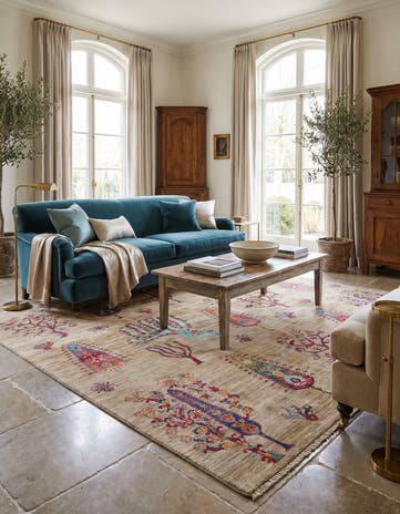 5' 8 x 7' 7 Hand Knotted Ariana Ziegler Rug