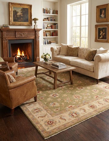 5' 8 x 7' 7 Hand Knotted Ziegler Rug
