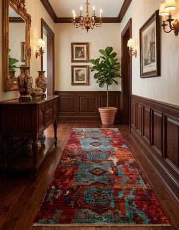 2' 10 x 8' 8 Hand Knotted Mamluk Ziegler Runner Rug