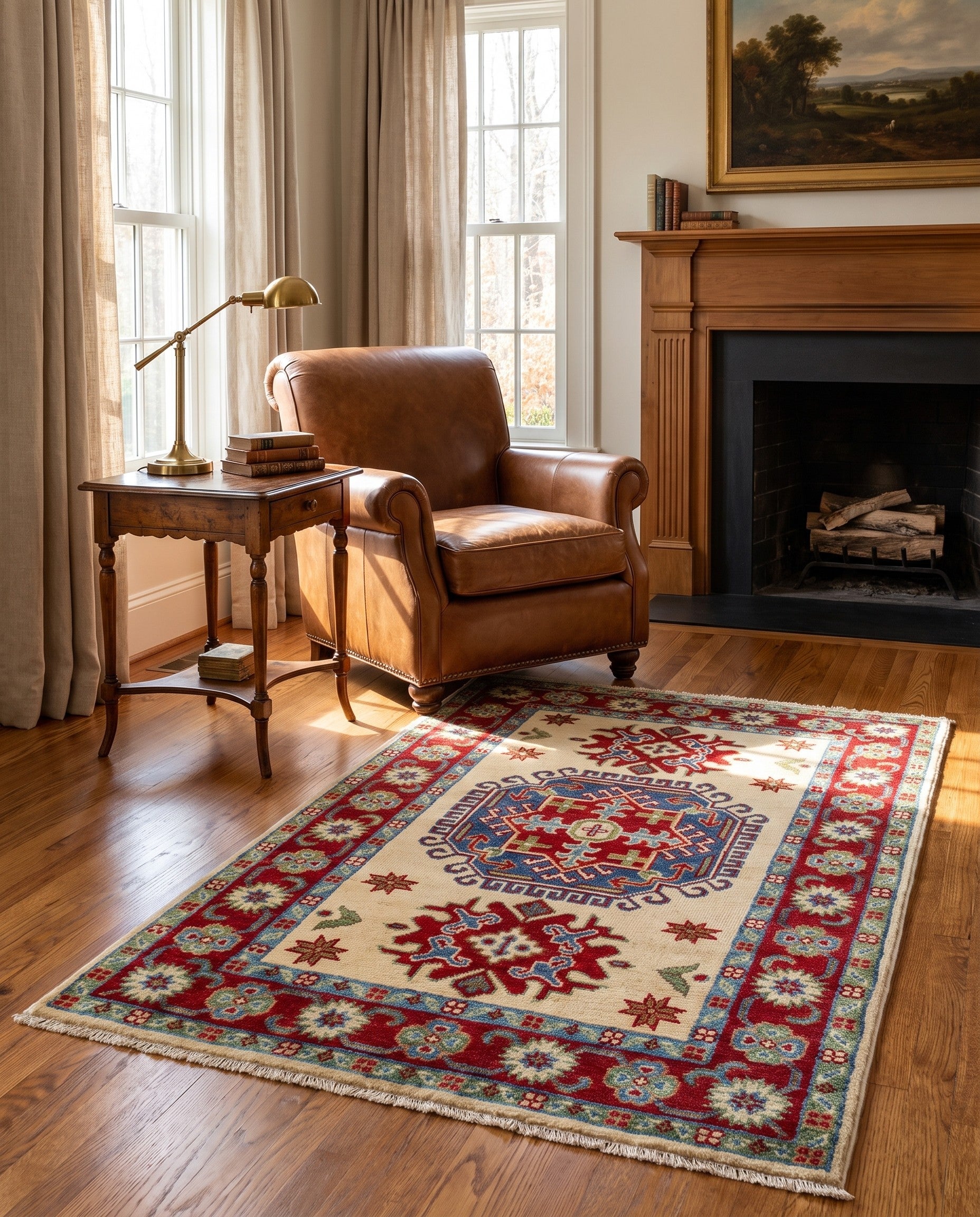 2' 8 x 4' 1 Hand Knotted Kazak Rug