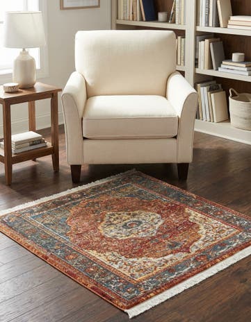 Rust Red Santiago Square Rug