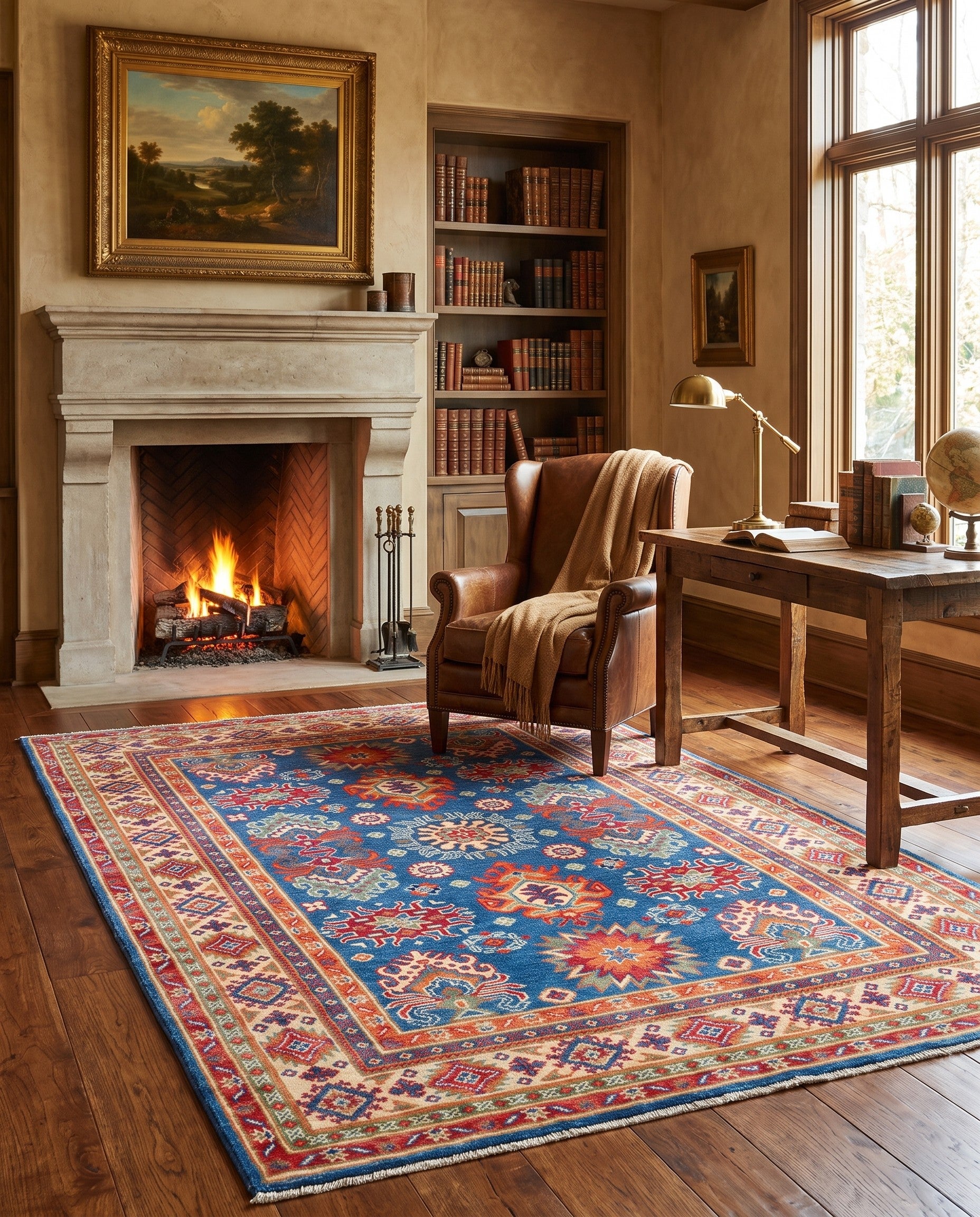 4' x 5' 11 Hand Knotted Kazak Rug