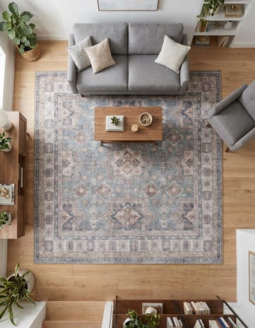 7' 10 x 7' 10 Washable Timeless Square Rug
