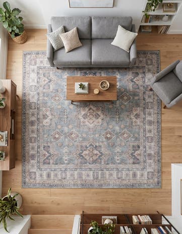 7' 10 x 7' 10 Washable Timeless Square Rug