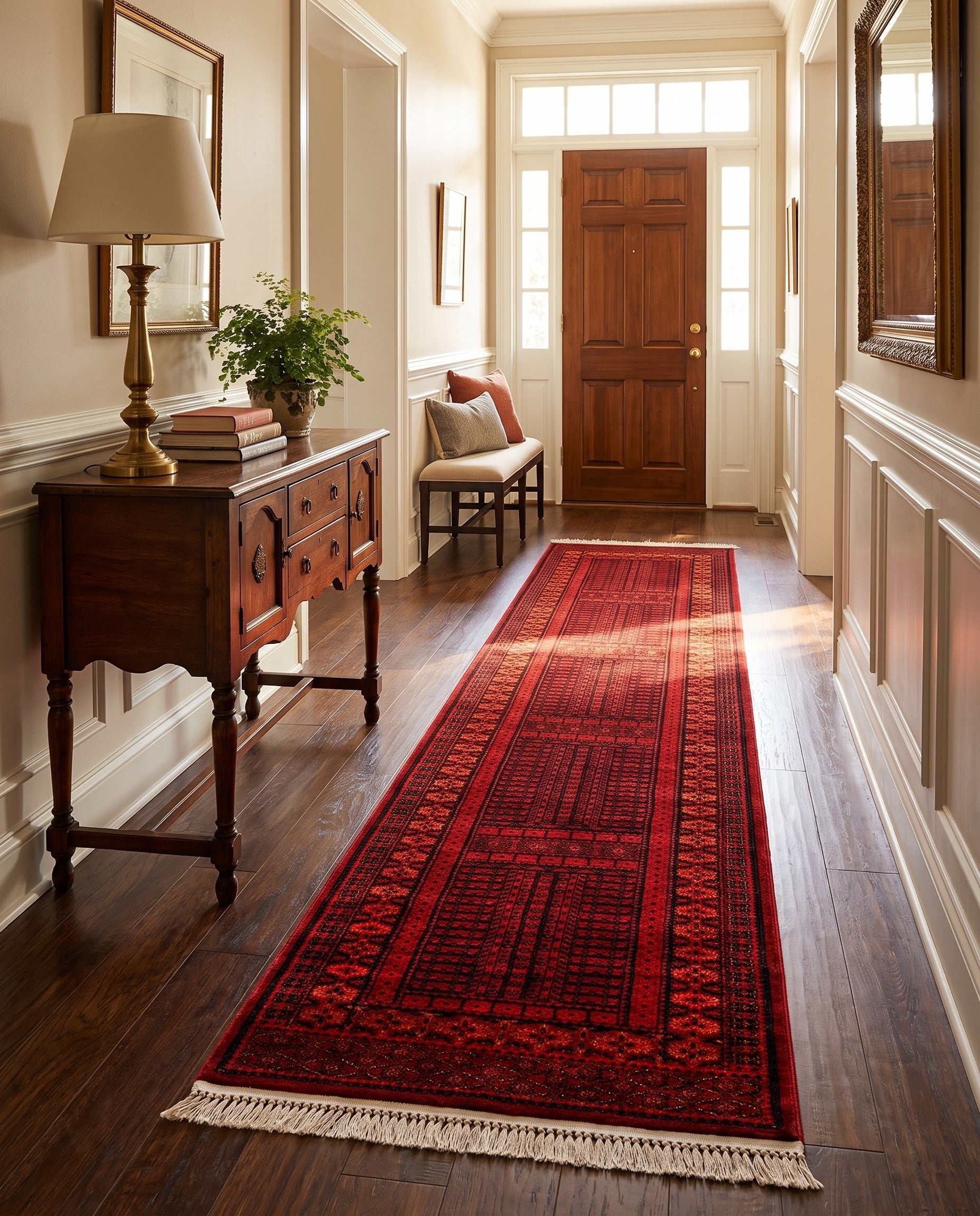 Red Bokhara Runner Rug