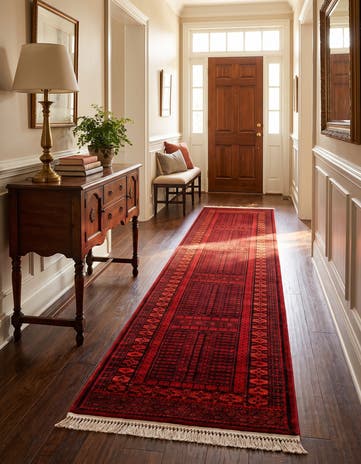 Red Bokhara Runner Rug