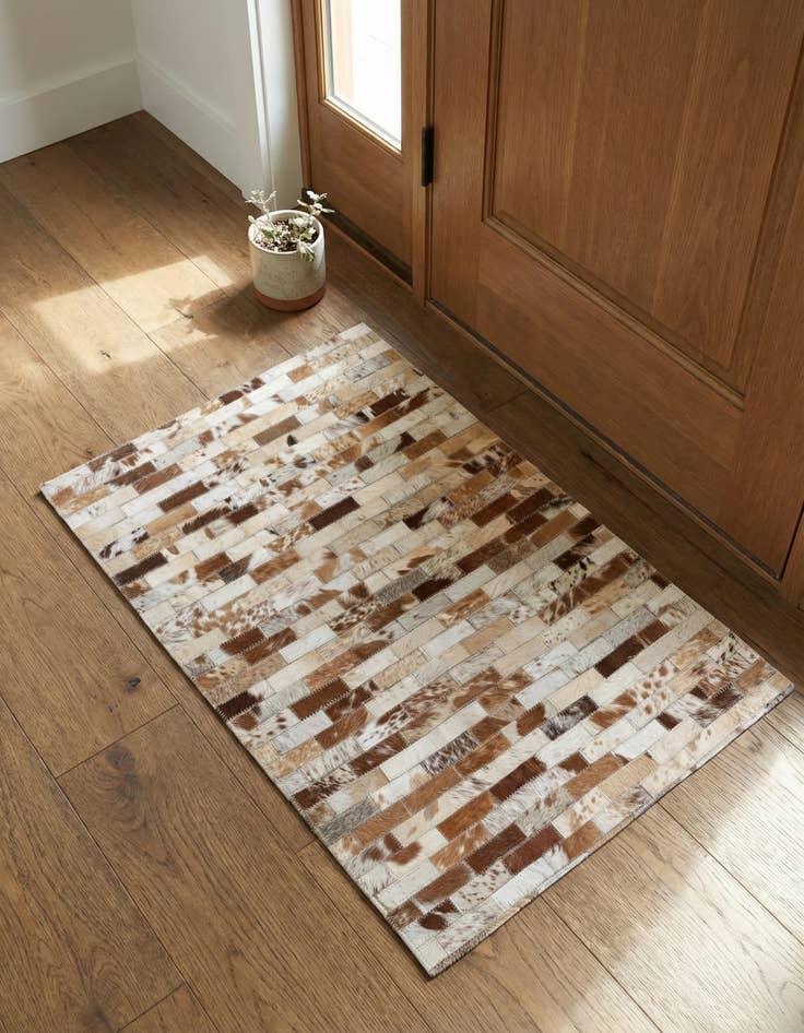 Detail image of 2' x 3' Cowhide Leather Rug