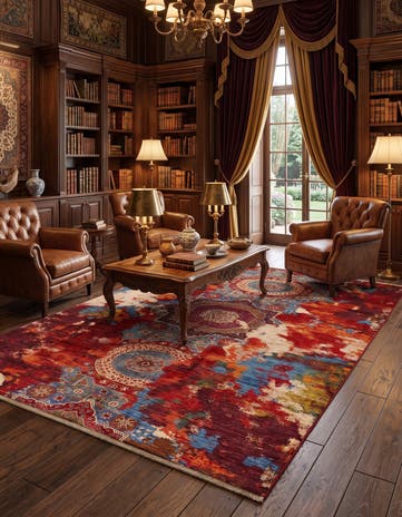 6' 10 x 10' Hand Knotted Mamluk Ziegler Rug