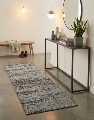 Dark Gray Angelica Runner Rug