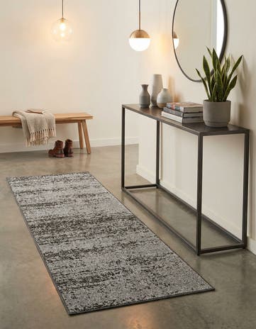 Dark Gray Angelica Runner Rug