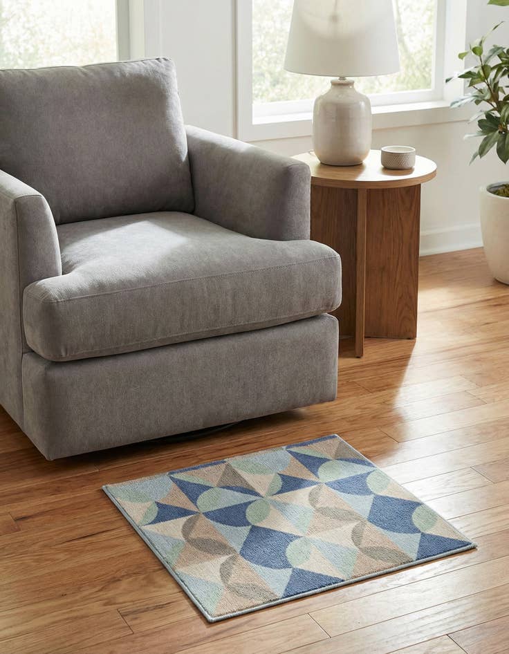 Detail image of 1' 4 x 1' 4 Lotus Sample Rug