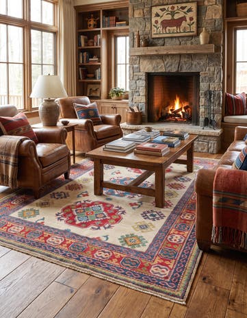 5' 1 x 7' 1 Hand Knotted Kazak Rug