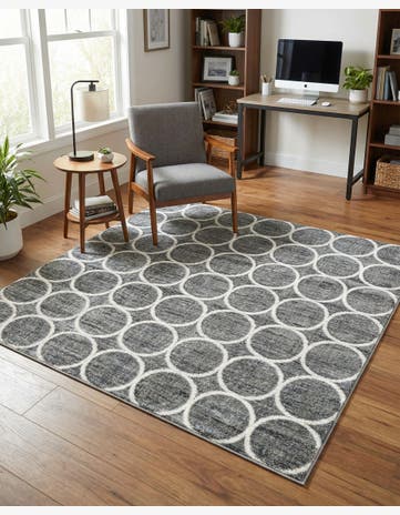 6' x 6' Lattice Trellis Square Rug