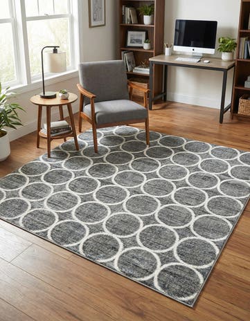 6' x 6' Lattice Trellis Square Rug