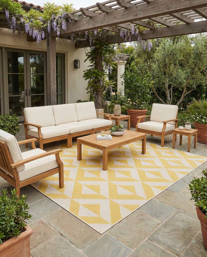 7' 10 x 7' 10 Easy-Clean Jill Zarin Napa Indoor / Outdoor Square Rug