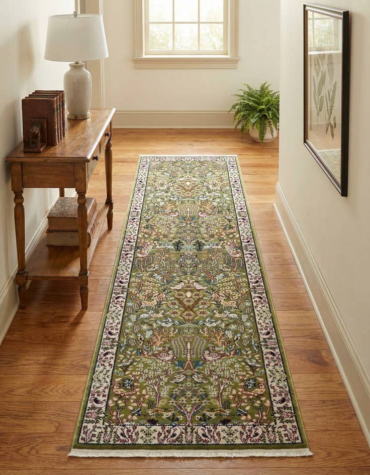 Detail image of 2' 7 x 9' Nain Design Runner Rug