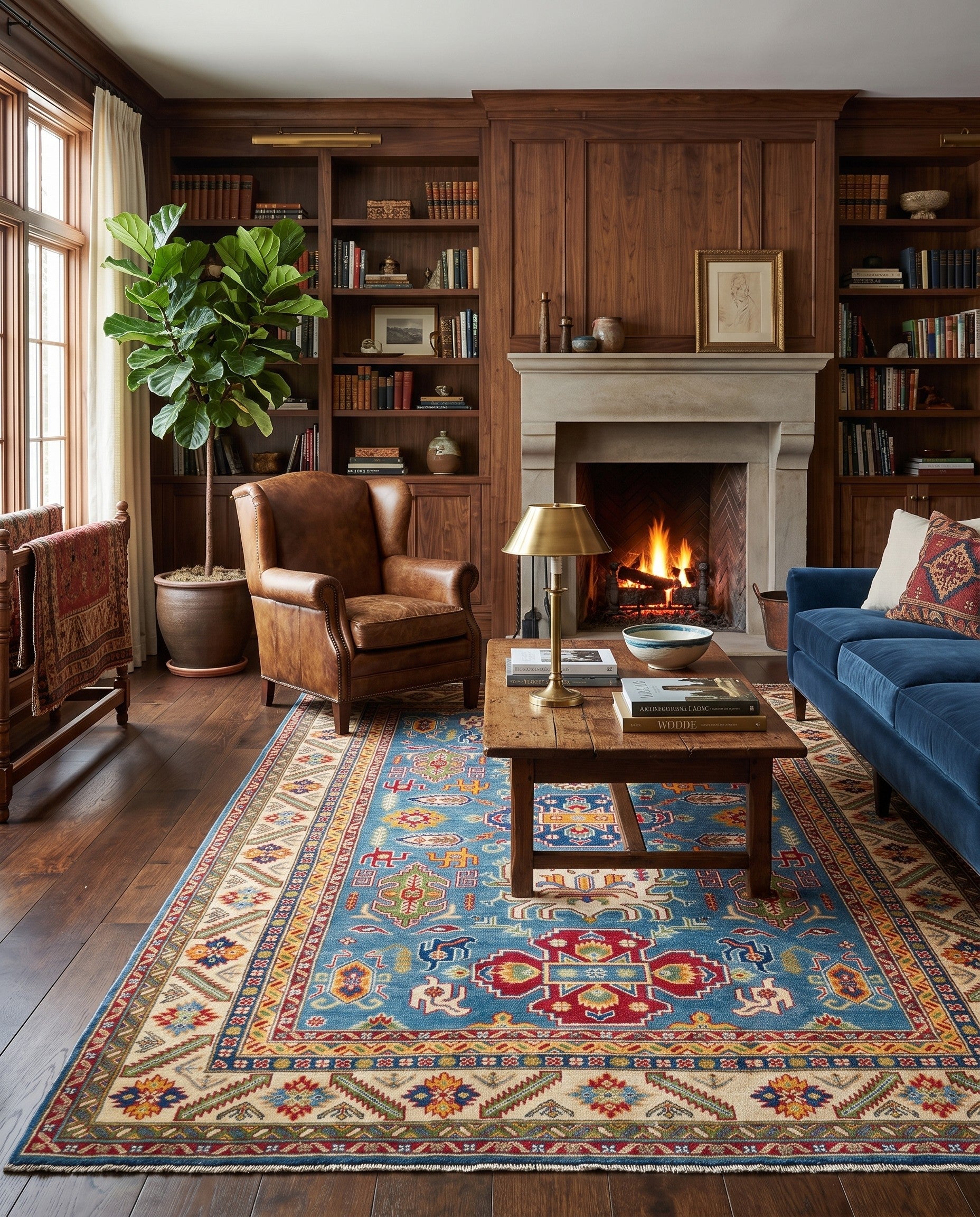 6' 8 x 9' 11 Hand Knotted Kazak Rug