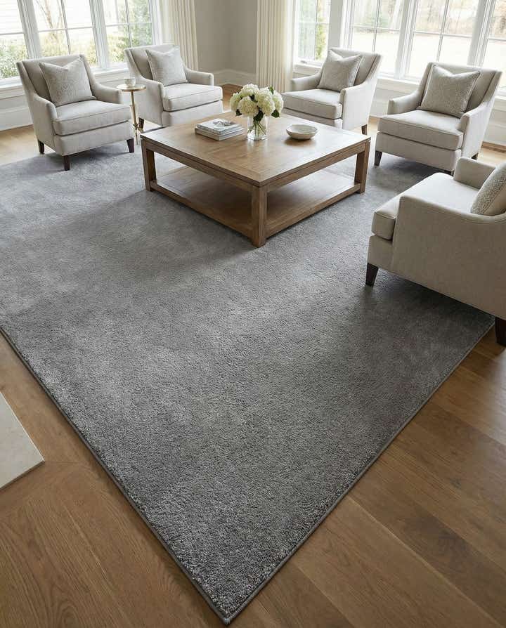 10' x 10' Solid Frieze Square Rug