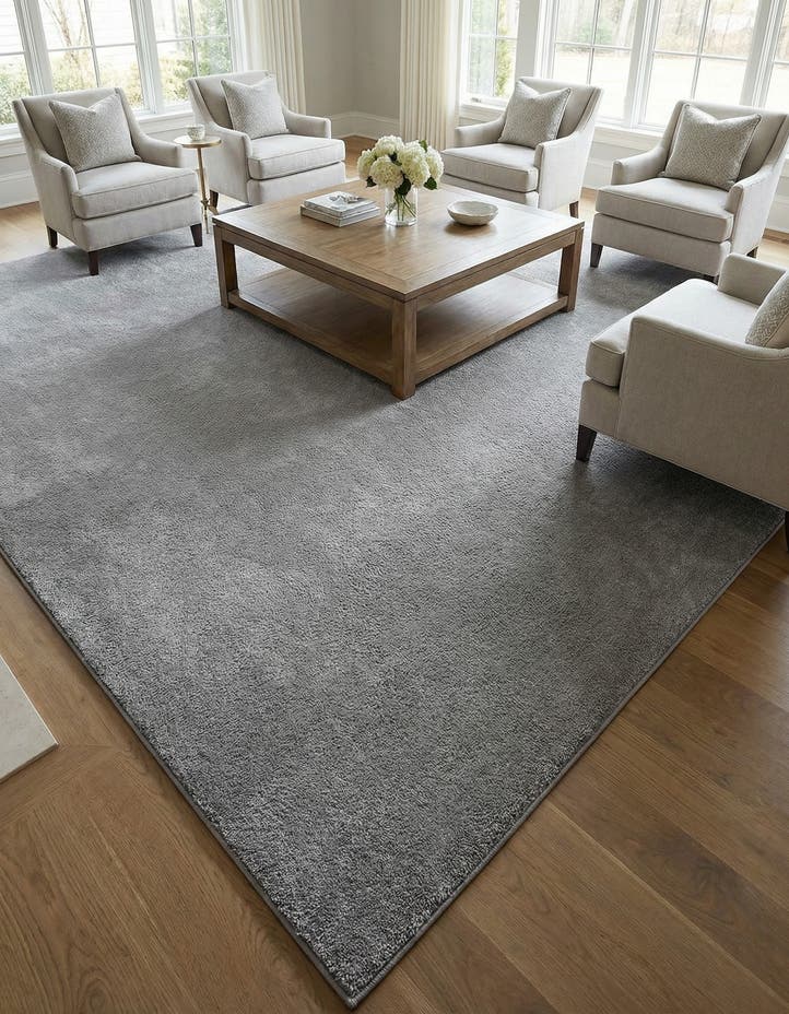 10' x 10' Solid Frieze Square Rug