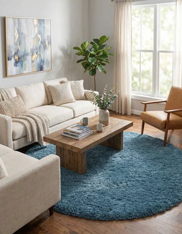 6' x 6' Infinity Shag Round Rug