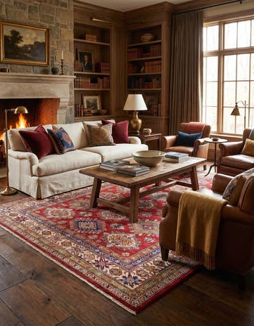 6' 2 x 9' 8 Hand Knotted Kazak Rug