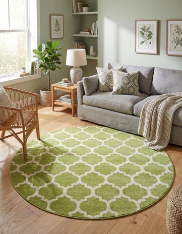 7' 10 x 7' 10 Trellis Round Rug