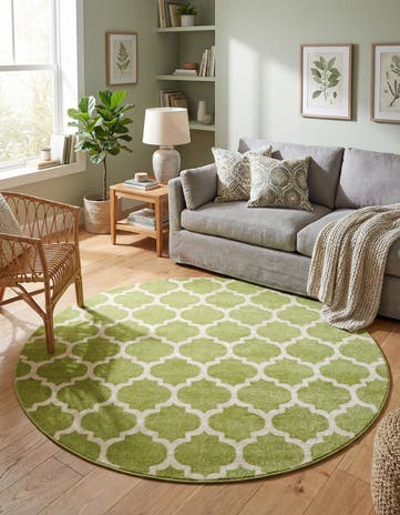7' 10 x 7' 10 Trellis Round Rug