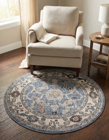 3' 3 x 3' 3 Eco Traditional Round Rug