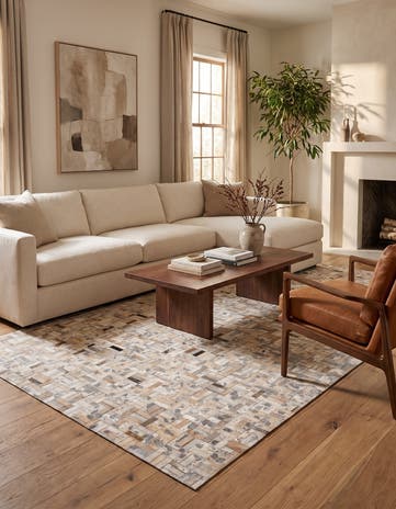 4' 11 x 8' 1 Cowhide Stocks Rug