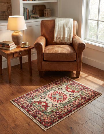 2' x 3' Hand Knotted Kazak Rug