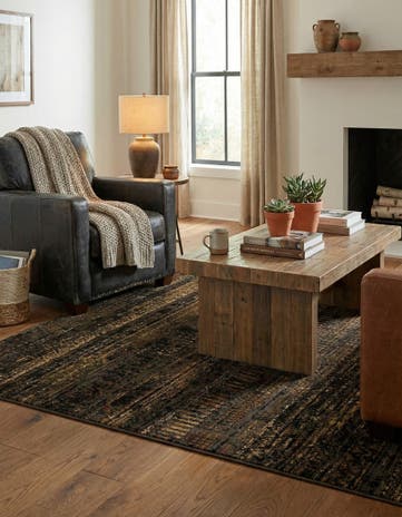 Blue Saturn Square Rug