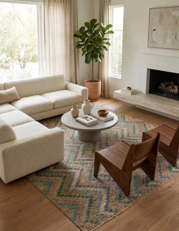 9' x 11' 6 Hand Woven Kilim Modern Wool Rug