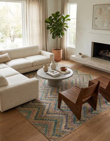 9' x 11' 6 Hand Woven Kilim Modern Wool Rug