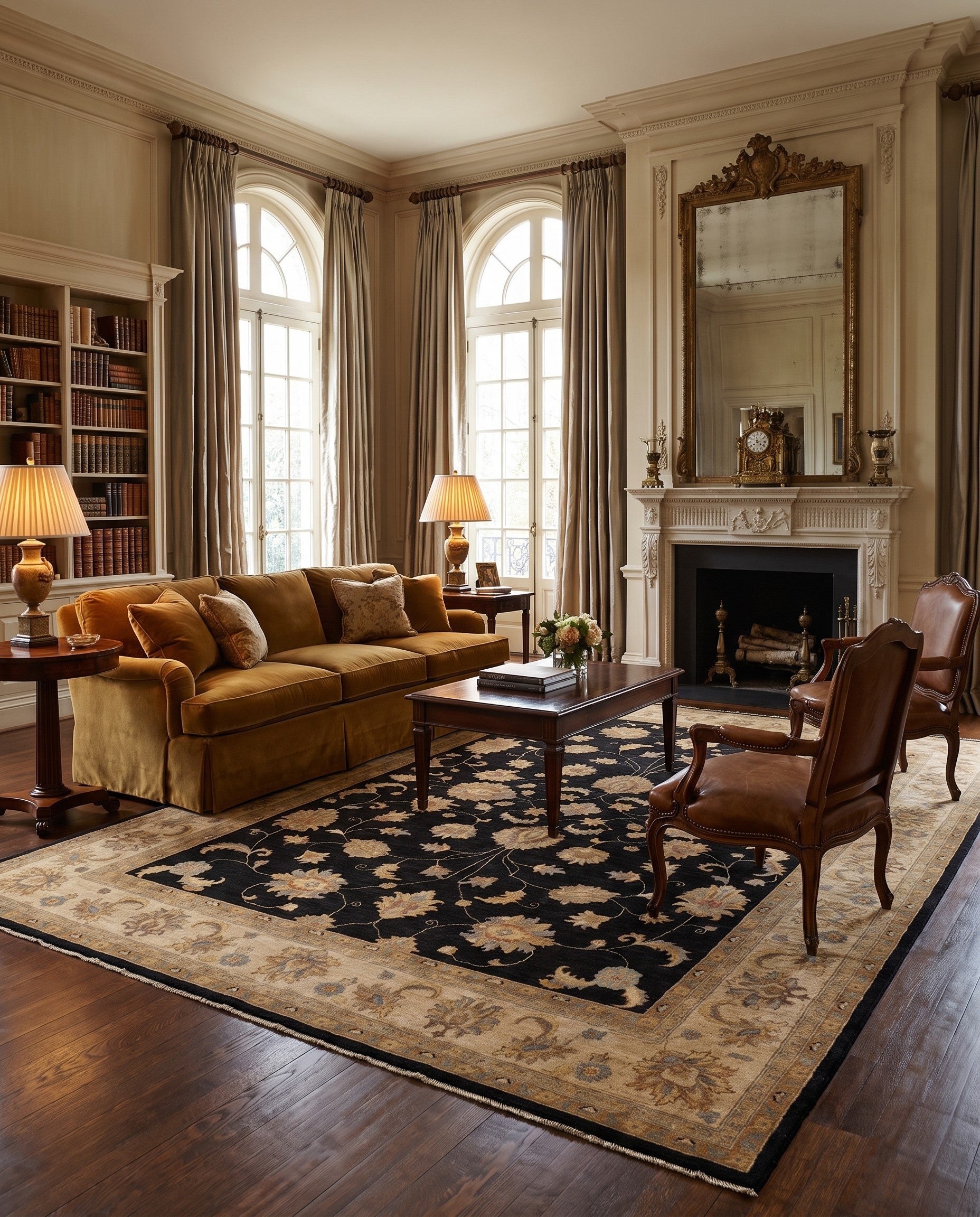 8' 11 x 11' 8 Hand Knotted Ziegler Rug