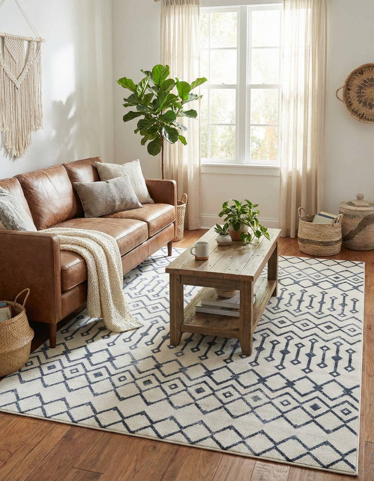 Detail image of 6' x 9' Bohemian Trellis Rug