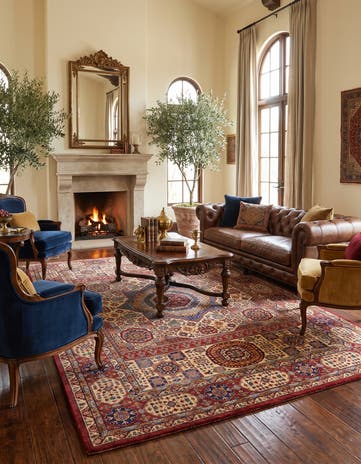 7' 1 x 10' Hand Knotted Mamluk Ziegler Rug