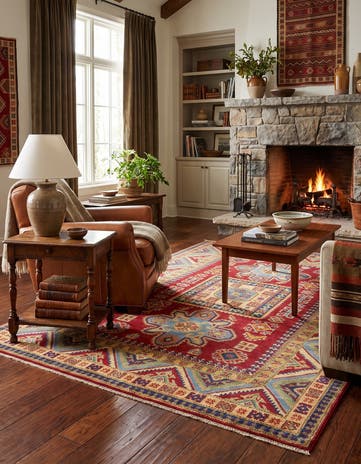 5' 2 x 7' Hand Knotted Kazak Rug