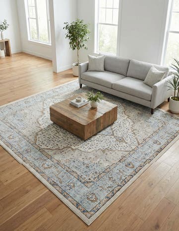 Blue Nyla Square Rug