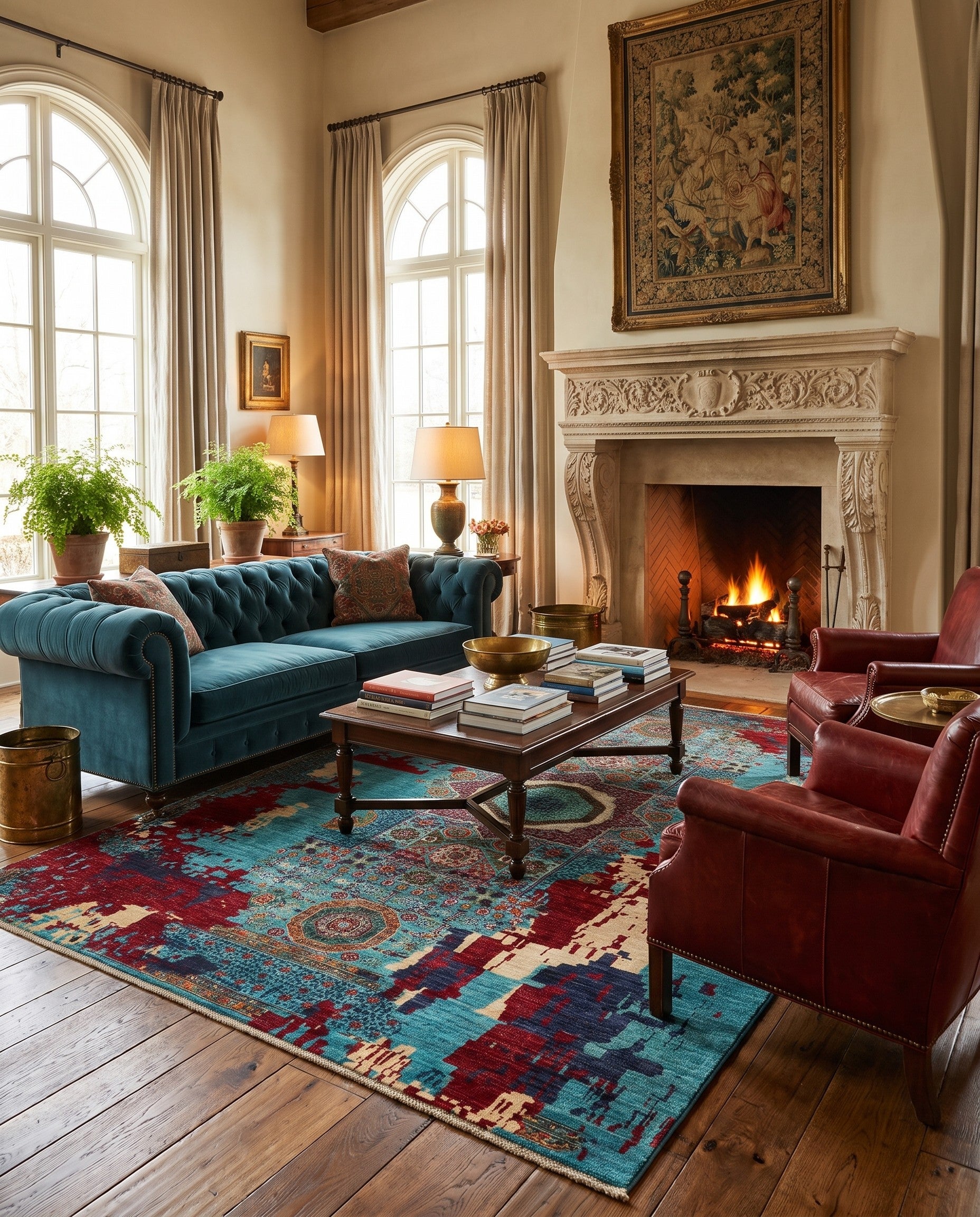 6' 10 x 10' 2 Hand Knotted Mamluk Ziegler Rug