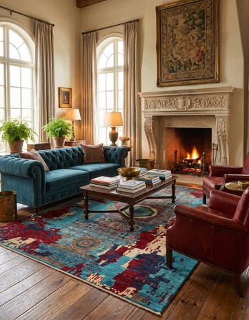6' 10 x 10' 2 Hand Knotted Mamluk Ziegler Rug