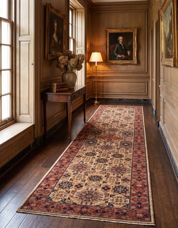 2' 8 x 9' 9 Hand Knotted Mamluk Ziegler Runner Rug