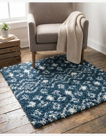 3' x 3' Moroccan Trellis Shag Square Rug